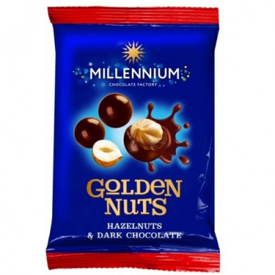Драже MILLENNIUM "Фундук в чорному шоколаді" 50 г.