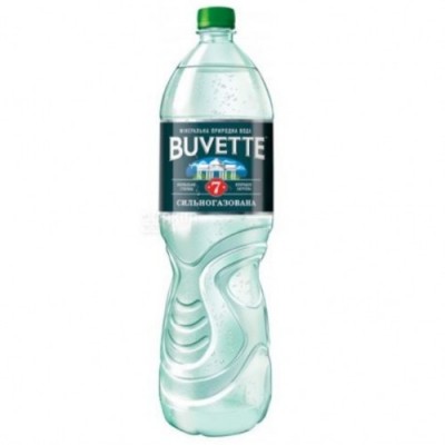 Минеральная вода "Buvette №7" 1.5 л. Сильногазированная Пластик