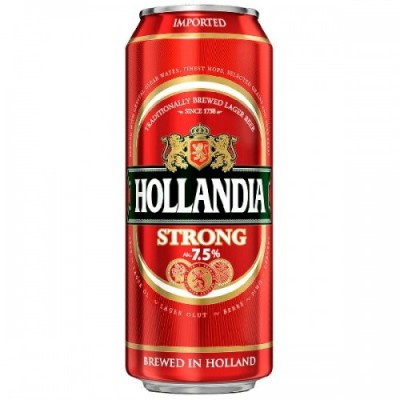 Купи Пиво "Hollandia Strong" 0,5 л. З/Б Світле Фільтроване з доставкою по місту