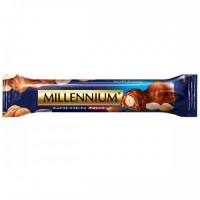 Шоколад Millennium "Golden Nut" з начинкою і цільними горихами 40 г. Молочний Шоколад Millennium "Golden Nut" з начинкою і цільними горихами 40 г. Молочний