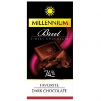 Шоколад "Millennium Favorite" Brut 74% 100 г. Чорний Шоколад "Millennium Favorite" Brut 74% 100 г. Чорний