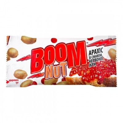 Купи Арахіс "BOOM NUT" зі смаком Червоної ікри 30 г. Солоний з доставкою по місту