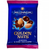 Драже MILLENNIUM "Мигдаль в чорному шоколаді" 50 г.