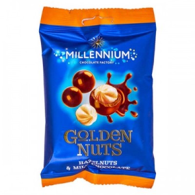 Драже MILLENNIUM "Фундук в молочному шоколаді" 50г.