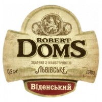 Пиво "Robert Doms Videnskij" Напівтемне Фільтроване Пиво "Robert Doms Videnskij" Напівтемне Фільтроване